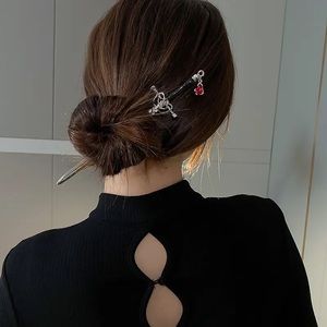 RUBY SILVER SWORD HAIRPIN / DISPLAY